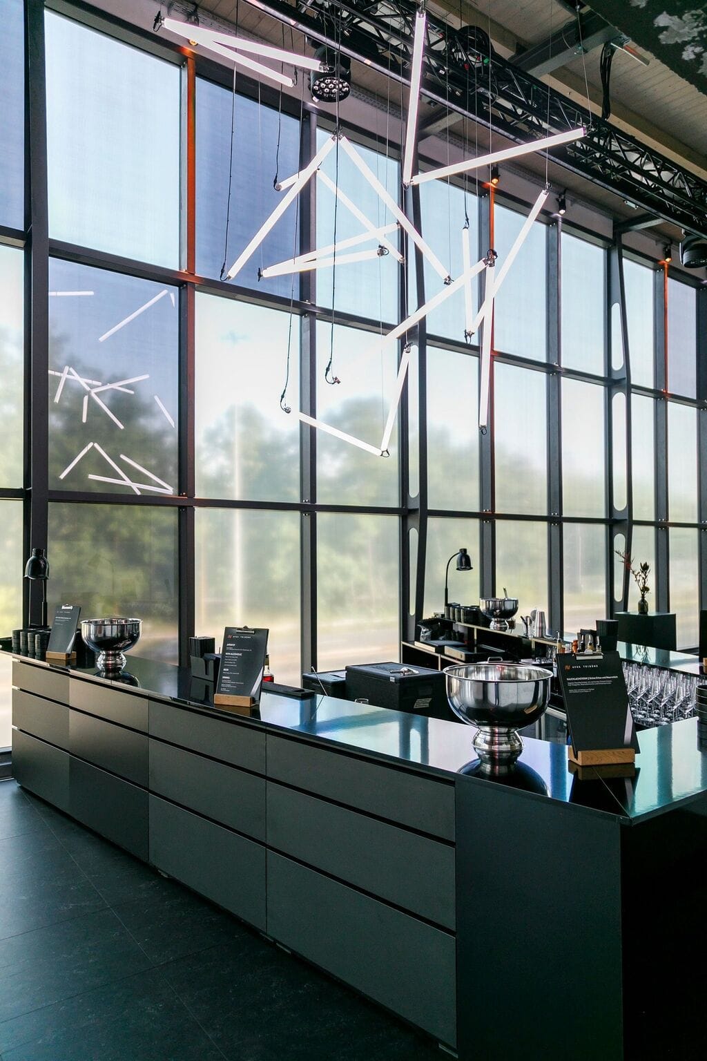 AVUS Tribüne venue with neon lighting