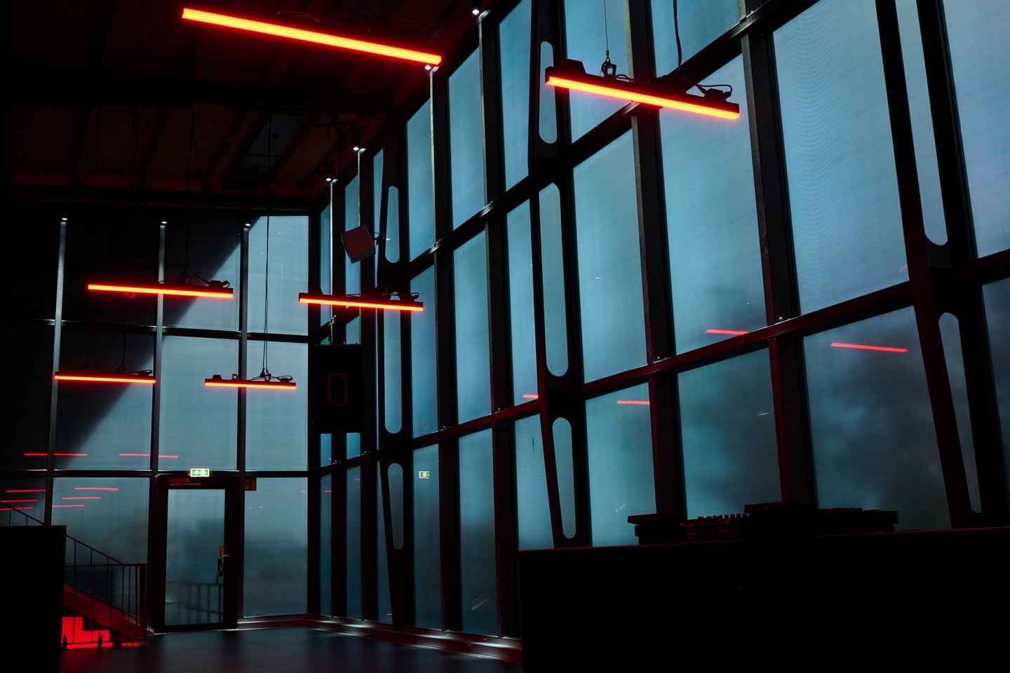 Front view of the AVUS Tribüne, a historic grandstand and premium event location in Berlin